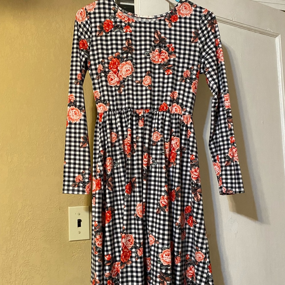 Reborn J floral and checkered dress